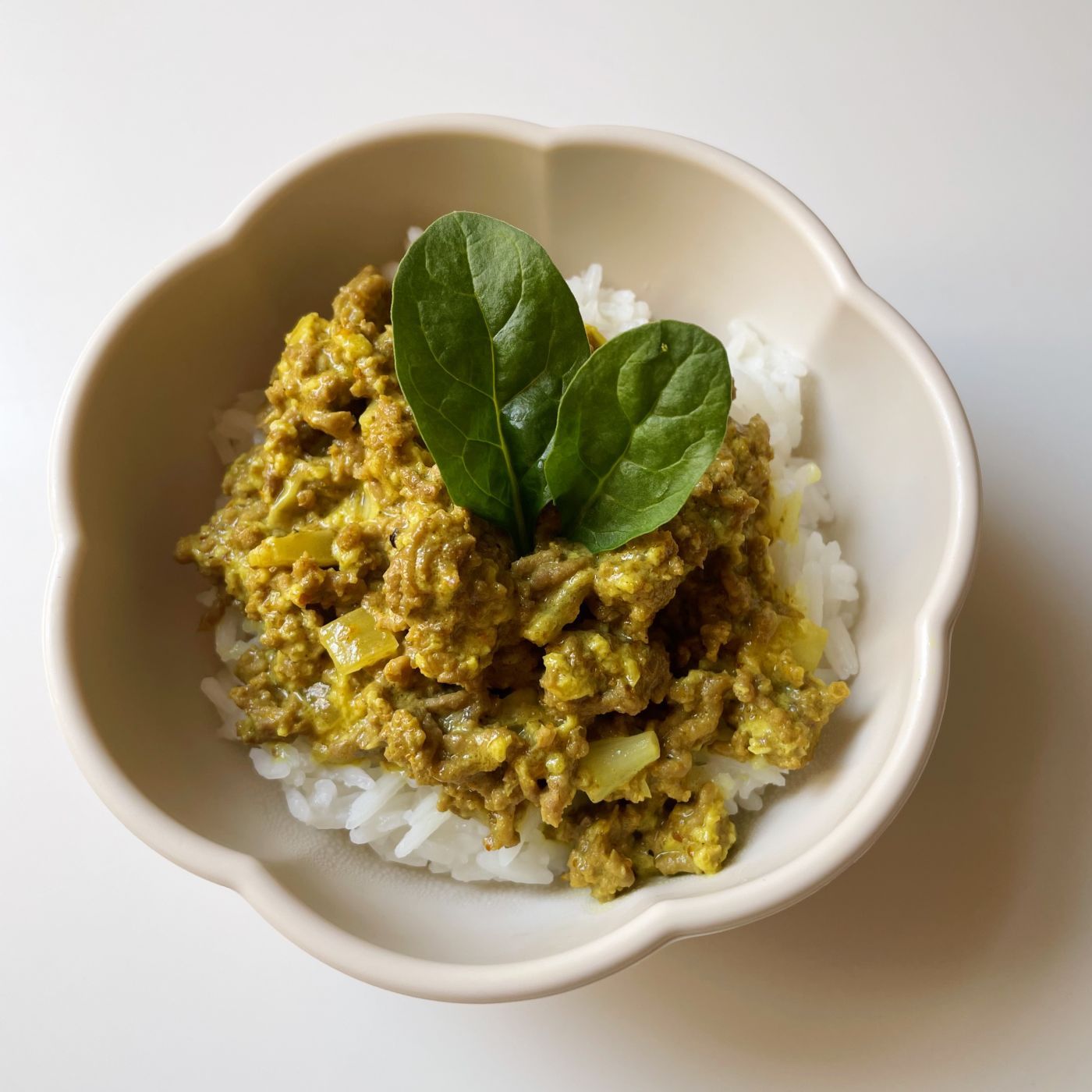 Curryköttfärssås med ris