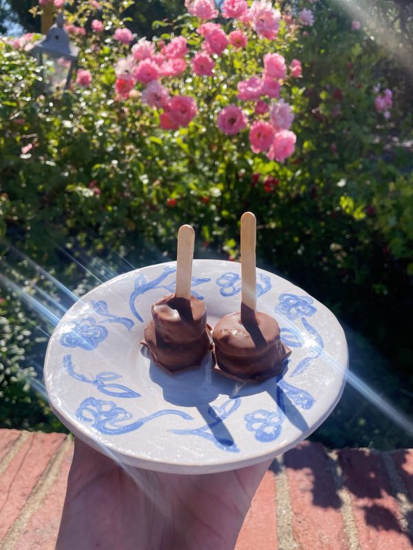 Chokladklubbor med banan och jordnötssmör