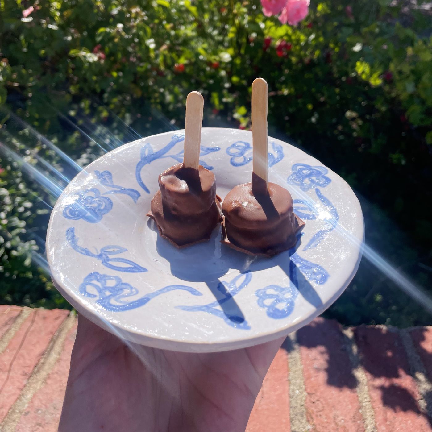 Chokladklubbor med banan och jordnötssmör