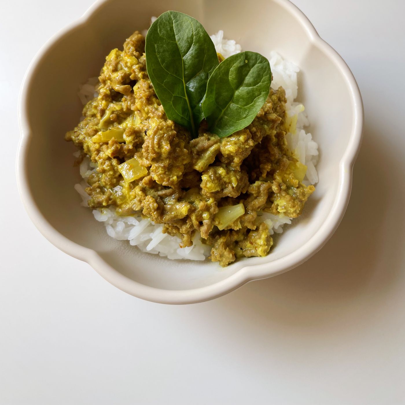 Curryköttfärssås med ris