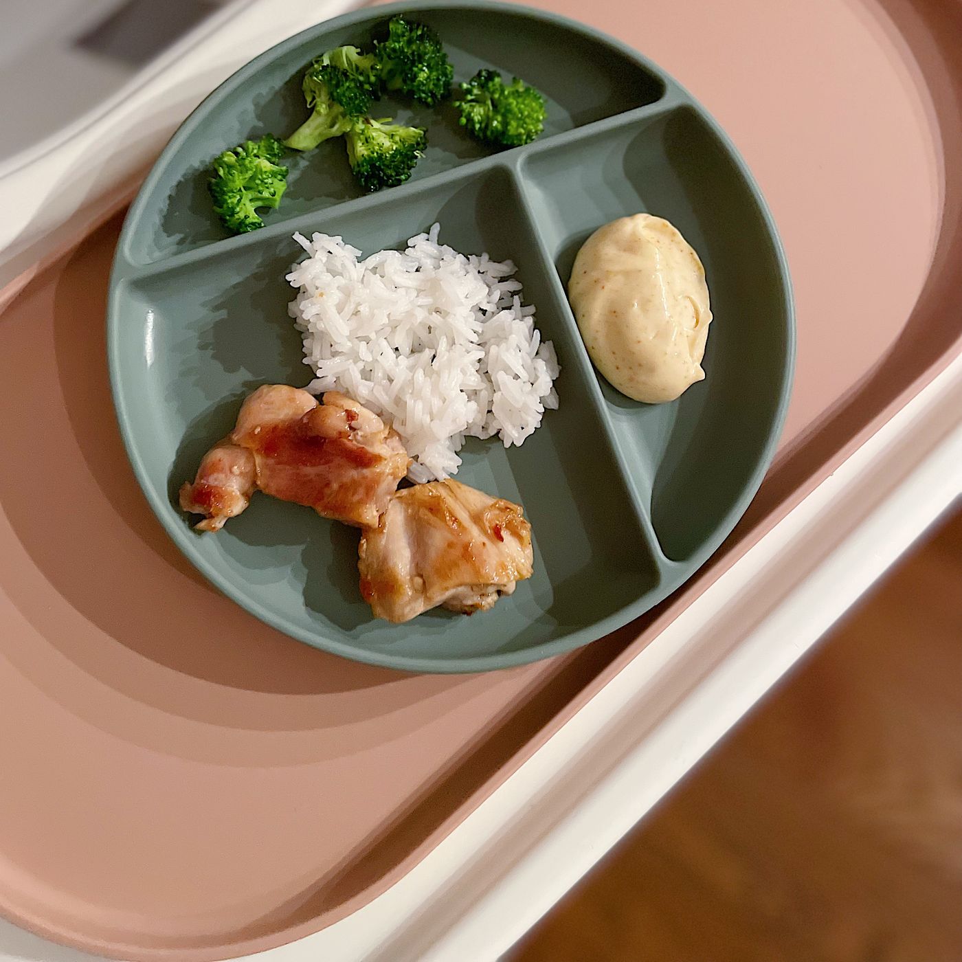 Kyckling, ris och currymajjo