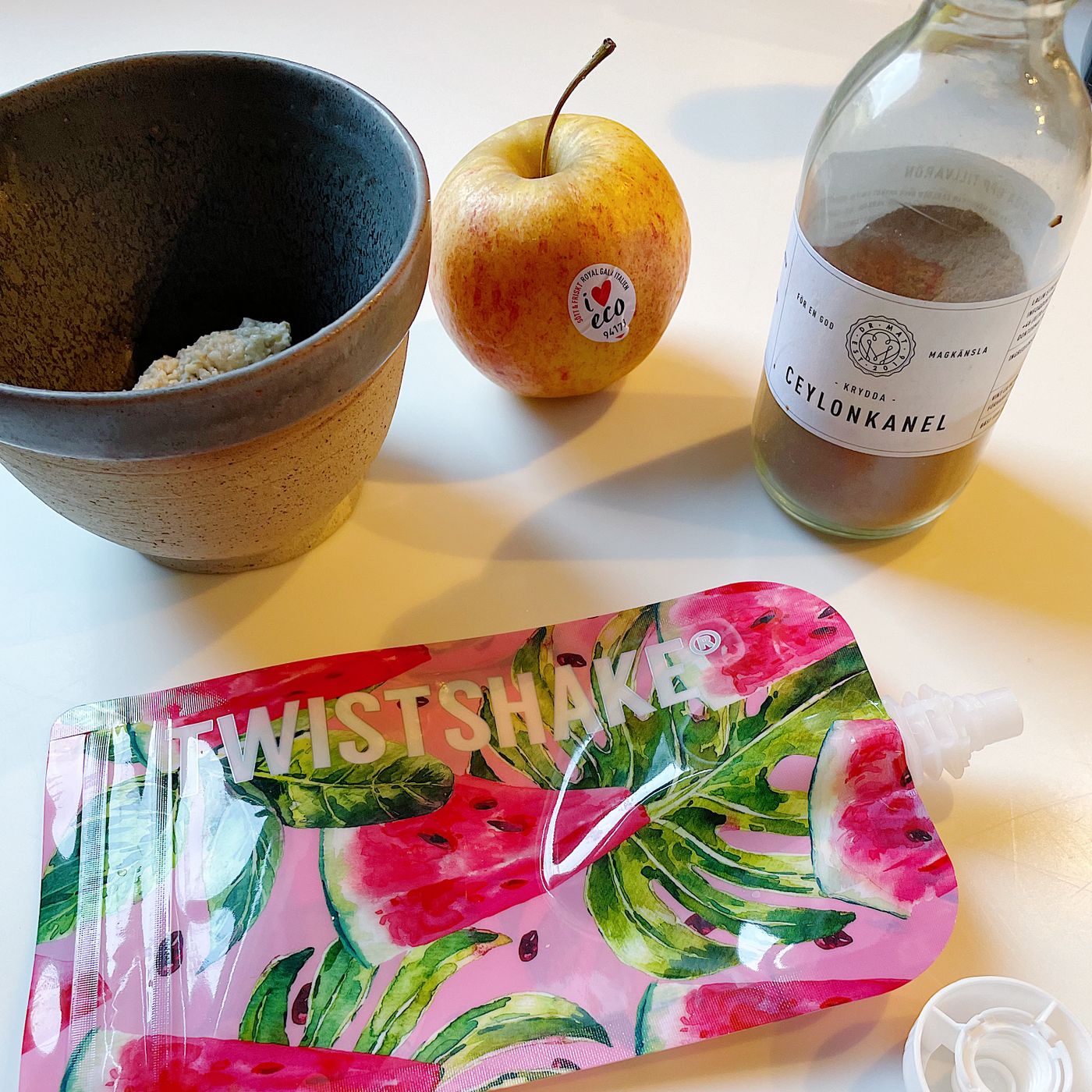 Grötklämmis med äpple och kanel