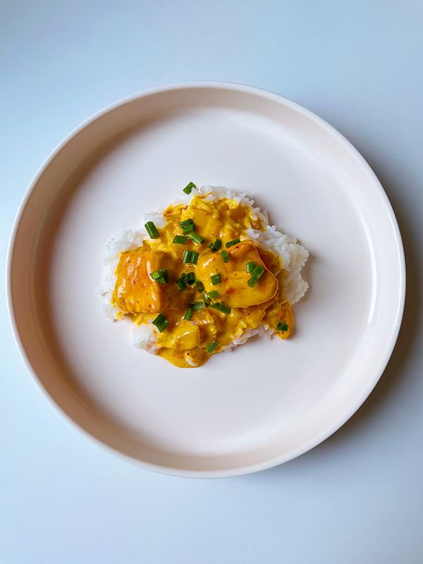 Laxgryta med saffran