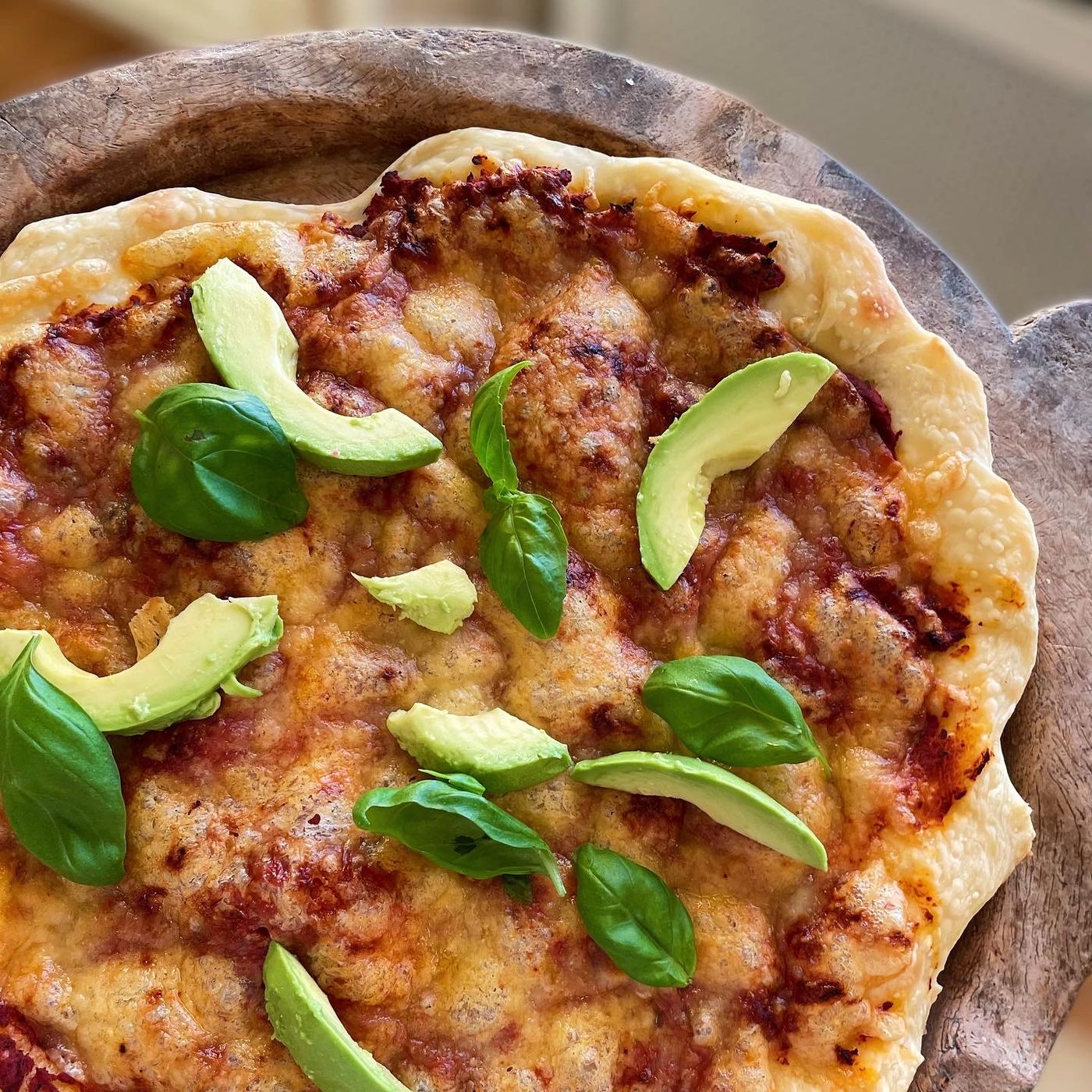 Pizza Margarita med svarta bönor