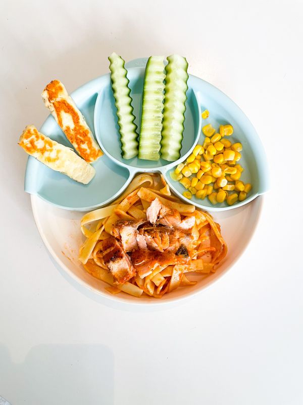 Marinerad lax med tagliatelle