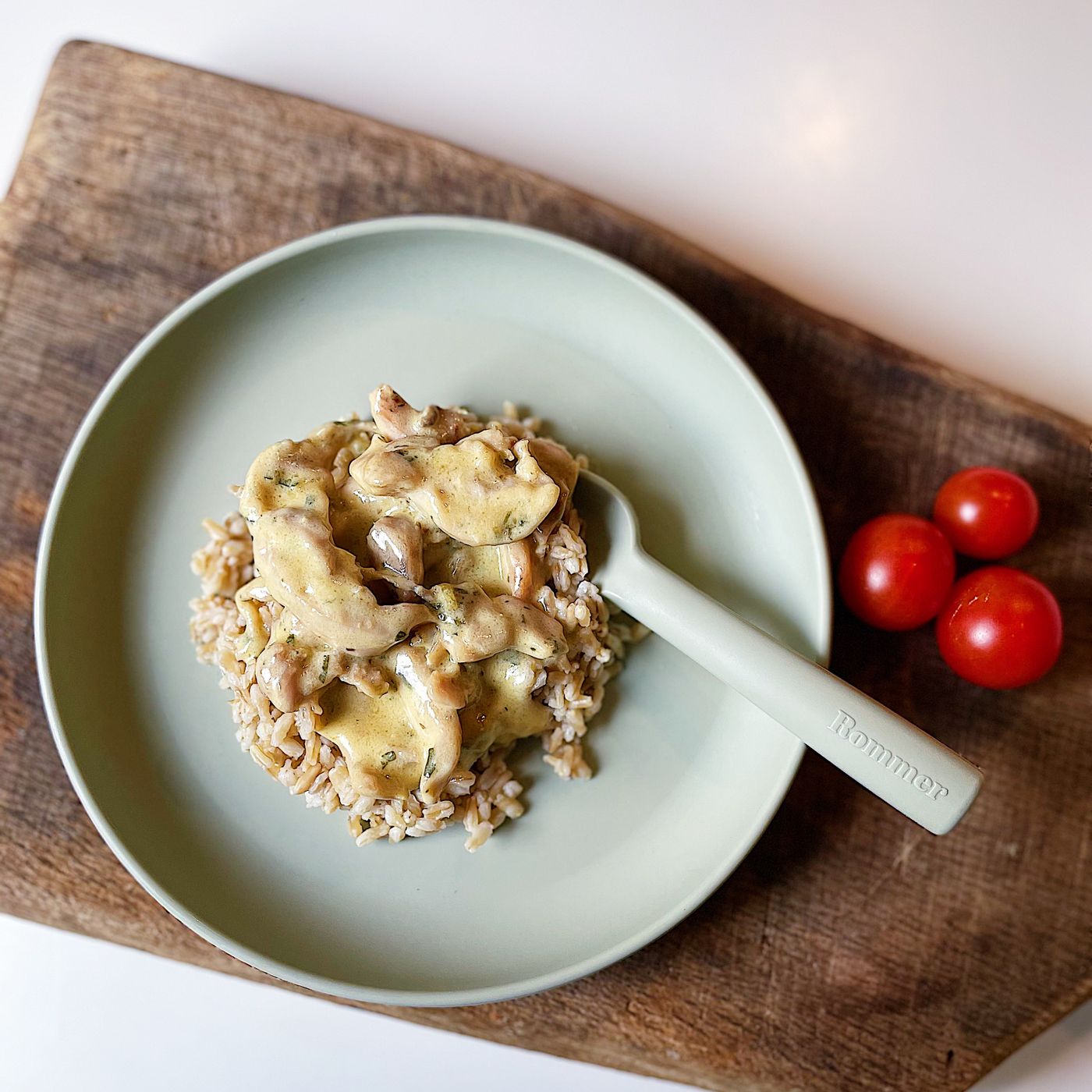 Kycklinggryta med dragon och västerbottenost