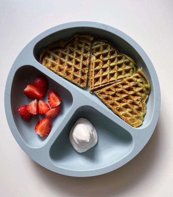 Boostade våfflor med spenat