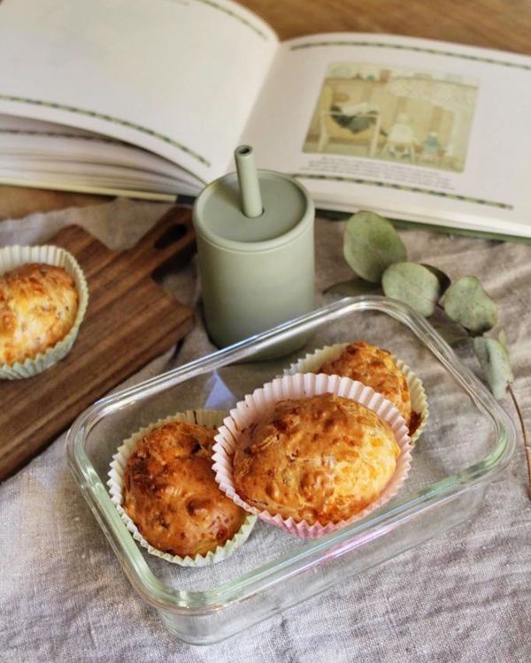 Matmuffins med ost och skinka