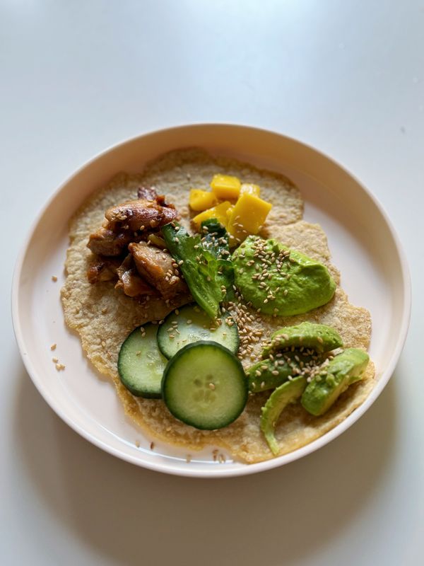 Kycklingtacos med koriandersås