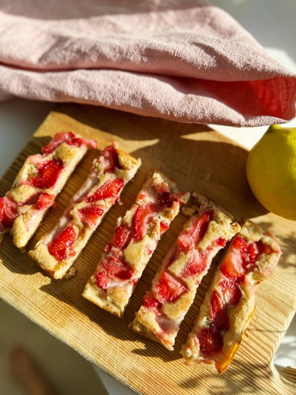 Grötpinnar med smak av jordgubb och citron