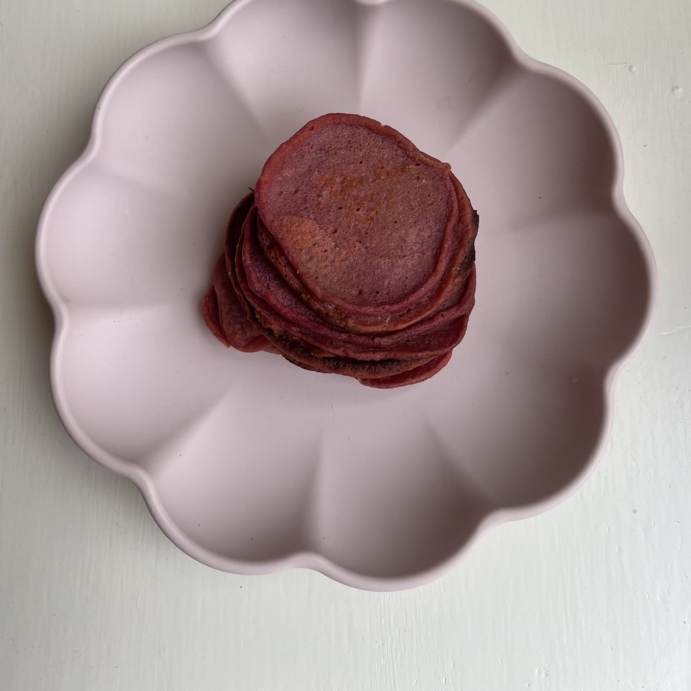 Rosa fritters med rödbetor